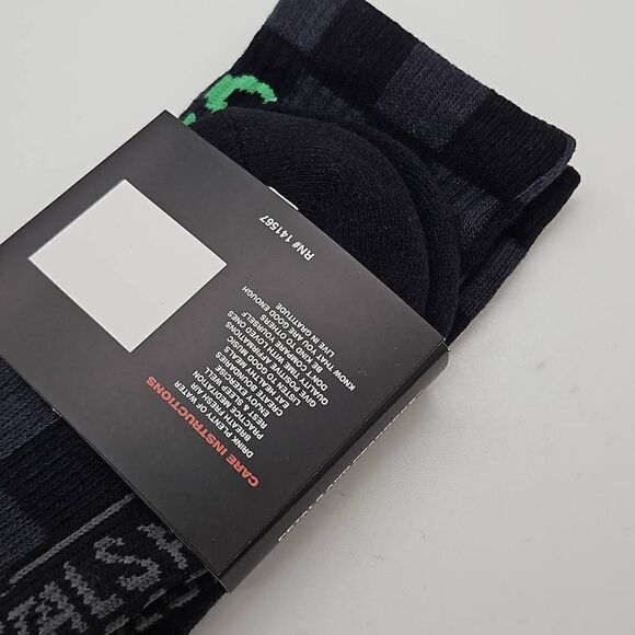 Smile More Affirmations Checkered Crew Unisex Socks One Size Fits Most - Picture 4 of 7